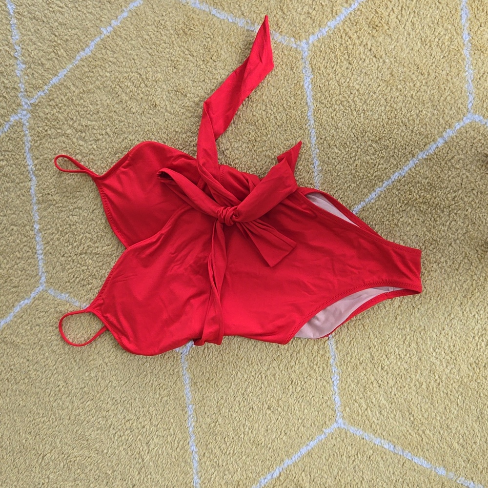 Red J.Crew One Piece Swimsuit